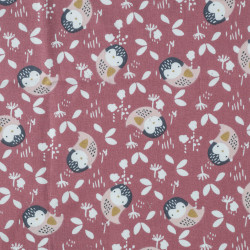 Printed Cotton KIDIA Sandalwood / Peach